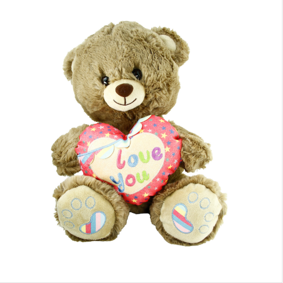 PJH2324 PELUŞ 30CM LOVE YOU KALPLİ AYI -VRD