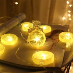 BUFFER® 1,5 Metre 10lu Limon Dilimi Şeklinde Dekoratif Dolama Led Aydınlatma