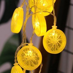 BUFFER® 1,5 Metre 10lu Limon Dilimi Şeklinde Dekoratif Dolama Led Aydınlatma