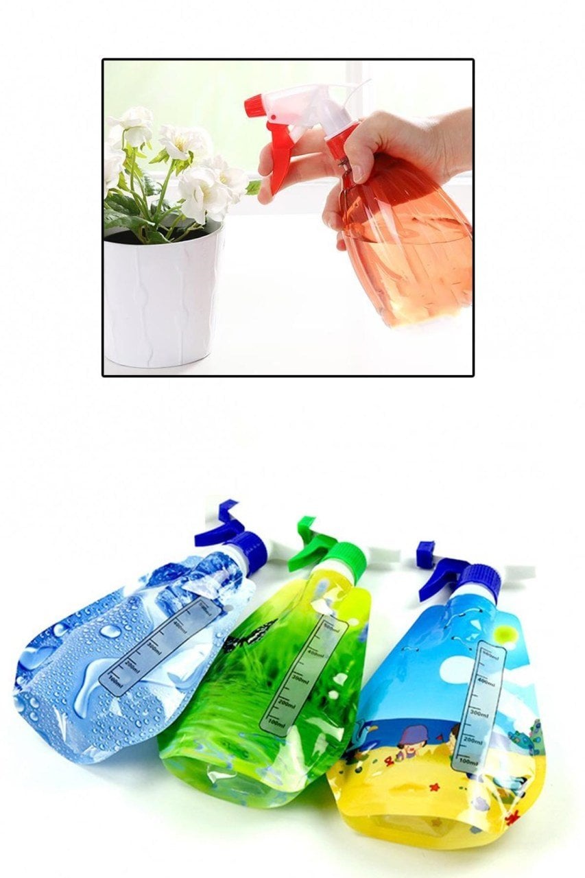 BUFFER® 500 ML Katlanabilir Sulama Spreyi Doldurulabilir Püskürtme Şişesi