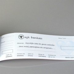 BUFFER® 40 Sayfa Özel Aşk Bankası Romantik Hediye Aşk Sözleri Çek Defteri