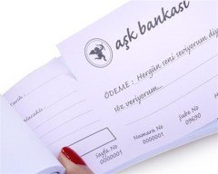 BUFFER® 40 Sayfa Özel Aşk Bankası Romantik Hediye Aşk Sözleri Çek Defteri