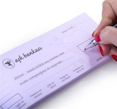 BUFFER® 40 Sayfa Özel Aşk Bankası Romantik Hediye Aşk Sözleri Çek Defteri