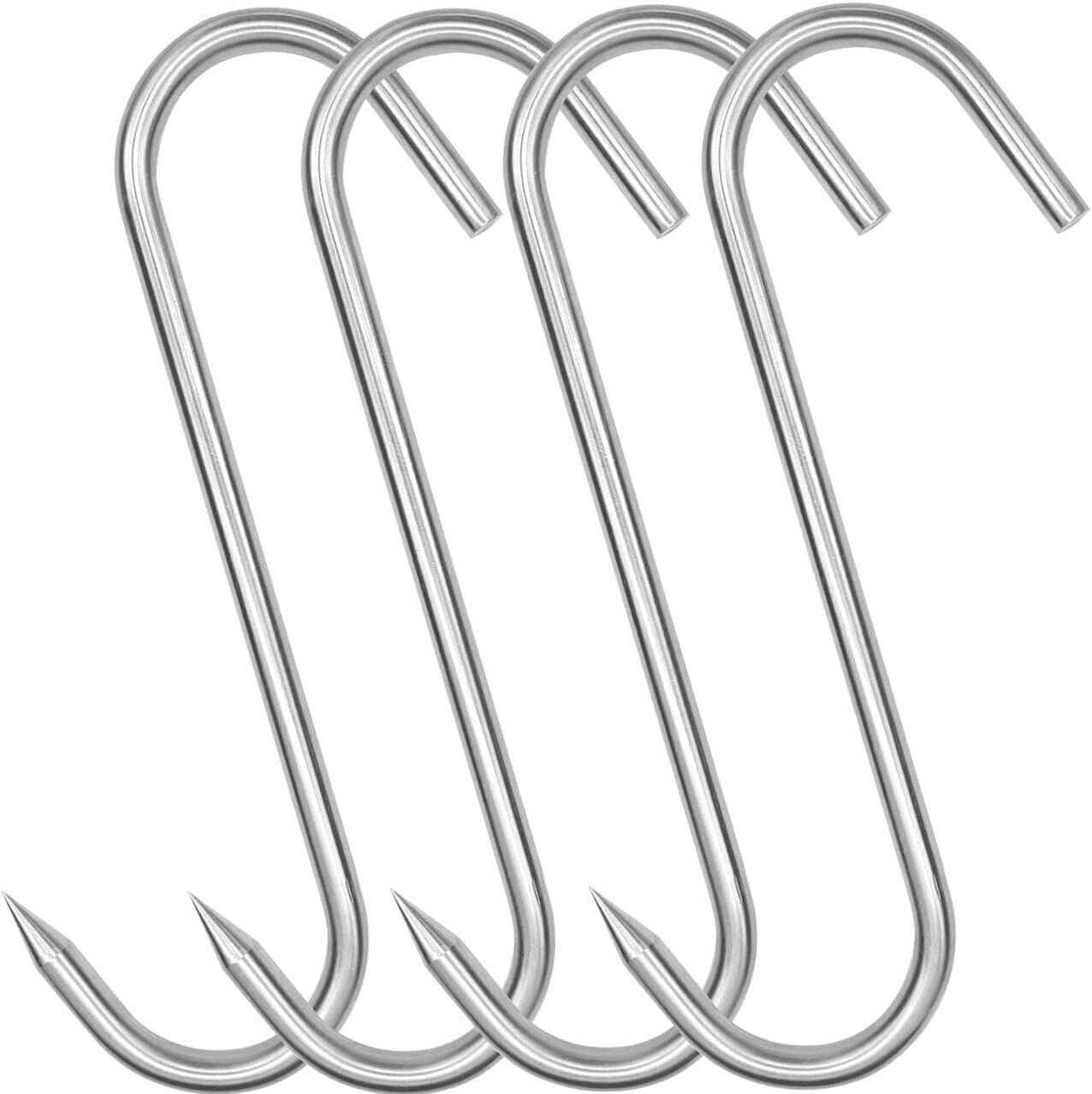 8 mm Kaplama Et Asma Kancası 17 cm Dayanıklı Kasap Et Taşıma Kancası (10 Adet Gönderilir)