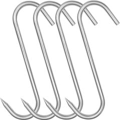 8 mm Kaplama Et Asma Kancası 17 cm Dayanıklı Kasap Et Taşıma Kancası (10 Adet Gönderilir)