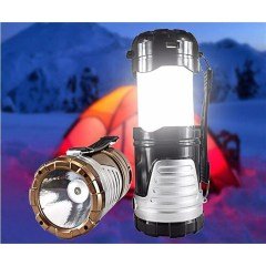 BUFFER® USB ve Solar Şarj Edilebilir Kamp Feneri Kamp Işık 12 LED Lamba