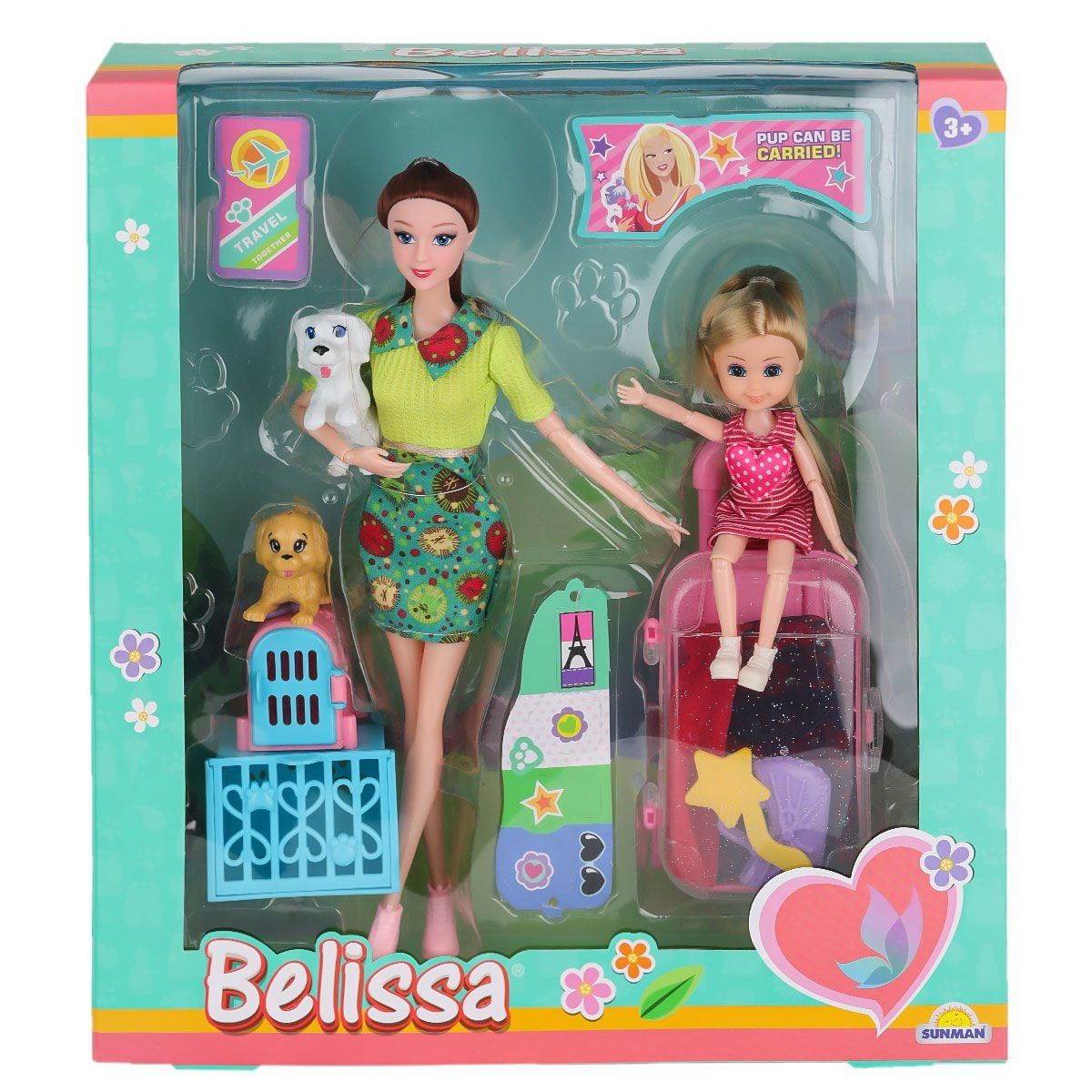 3046 SUN-RST-SIS-MNK BBK SET BELISSA VE ANNESİ YOLCULUK ZAMANI 30CM