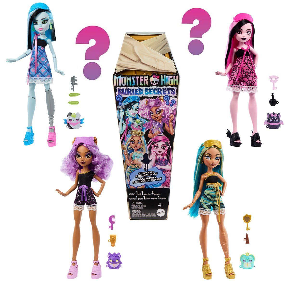 HYV64 Monster High Gizemli Sırlar Havalı Pijama Partisi Serisi