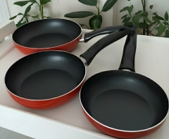 Ekonomik Teflon Kaplama Hafif 3 lü Tava Seti (Renk Karışık)