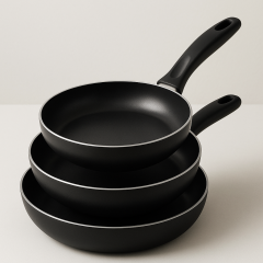 Ekonomik Teflon Kaplama Hafif 3 lü Tava Seti (Renk Karışık)