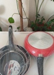 Ekonomik Teflon Kaplama Hafif 3 lü Tava Seti (Renk Karışık)