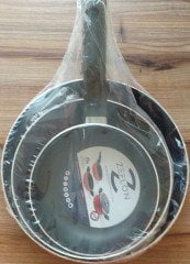 Ekonomik Teflon Kaplama Hafif 3 lü Tava Seti (Renk Karışık)