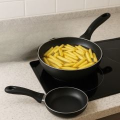 Ekonomik Teflon Kaplama Hafif 3 lü Tava Seti (Renk Karışık)