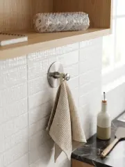 Yuvarlak Kendinden Yapışkanlı Paslanmaz Çelik Tekli Mutfak & Banyo Havlu Askı Aparatı