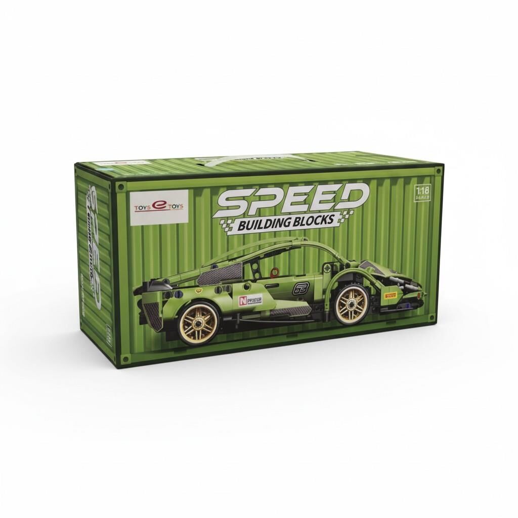 9055-1  TOYSE TOYS BRİCKS SPEED YEŞİL MİNİ LEGO -EKN