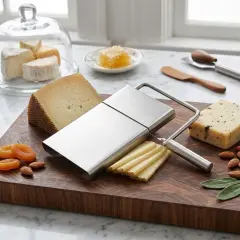Russet Paslanmaz Çelik Bıçaklı Kalıp Peynir ve Tereyağı Dilimleme Aparatı – 12x22 cm Giyotin Dilimleyici (472 g)