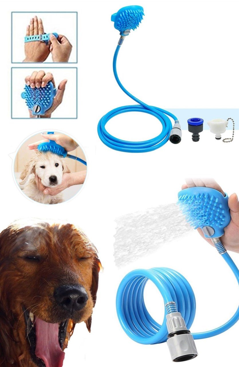 BUFFER® Evcil Hayvan Kedi Köpek Masajlı Pratik Yıkama Banyo Kiti Aleti