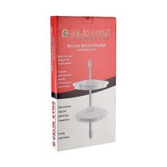 BUFFER® 2 Katlı Plastik Banyo Rafı Şampuanlık Sabunluk Banyo Düzenleyici