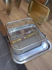 2'li Büyük Boy Airfryer Tel Izgara ve Tepsi Seti