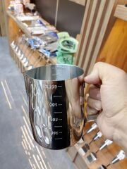 İçi Ölçekli Çelik Süt Karafı 900 ML & Buhar Potu - Profesyonel Pitcher