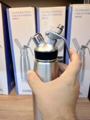 Paslanmaz Çelik Krema Sifonu 1 Litre Krem Şanti Sıkma