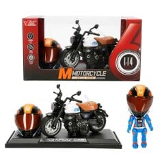 5835 SUN-MYG-MOTOSİKLET 1 14 HONDA MONKEY KASKLI FİGÜR PB 3R SES IŞIK