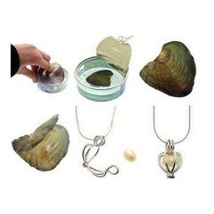 BUFFER® Love Pearl İstiridye İnci Kolye Küpe Yüzük Set