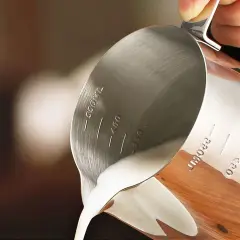 İçi Ölçekli Çelik Süt Karafı 550 ML & Buhar Potu - Profesyonel Pitcher