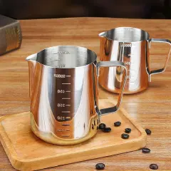 İçi Ölçekli Çelik Süt Karafı 350 ML & Buhar Potu - Profesyonel Pitcher