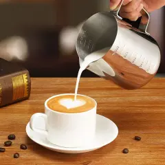 İçi Ölçekli Çelik Süt Karafı 350 ML & Buhar Potu - Profesyonel Pitcher