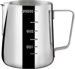 İçi Ölçekli Çelik Süt Karafı 350 ML & Buhar Potu - Profesyonel Pitcher