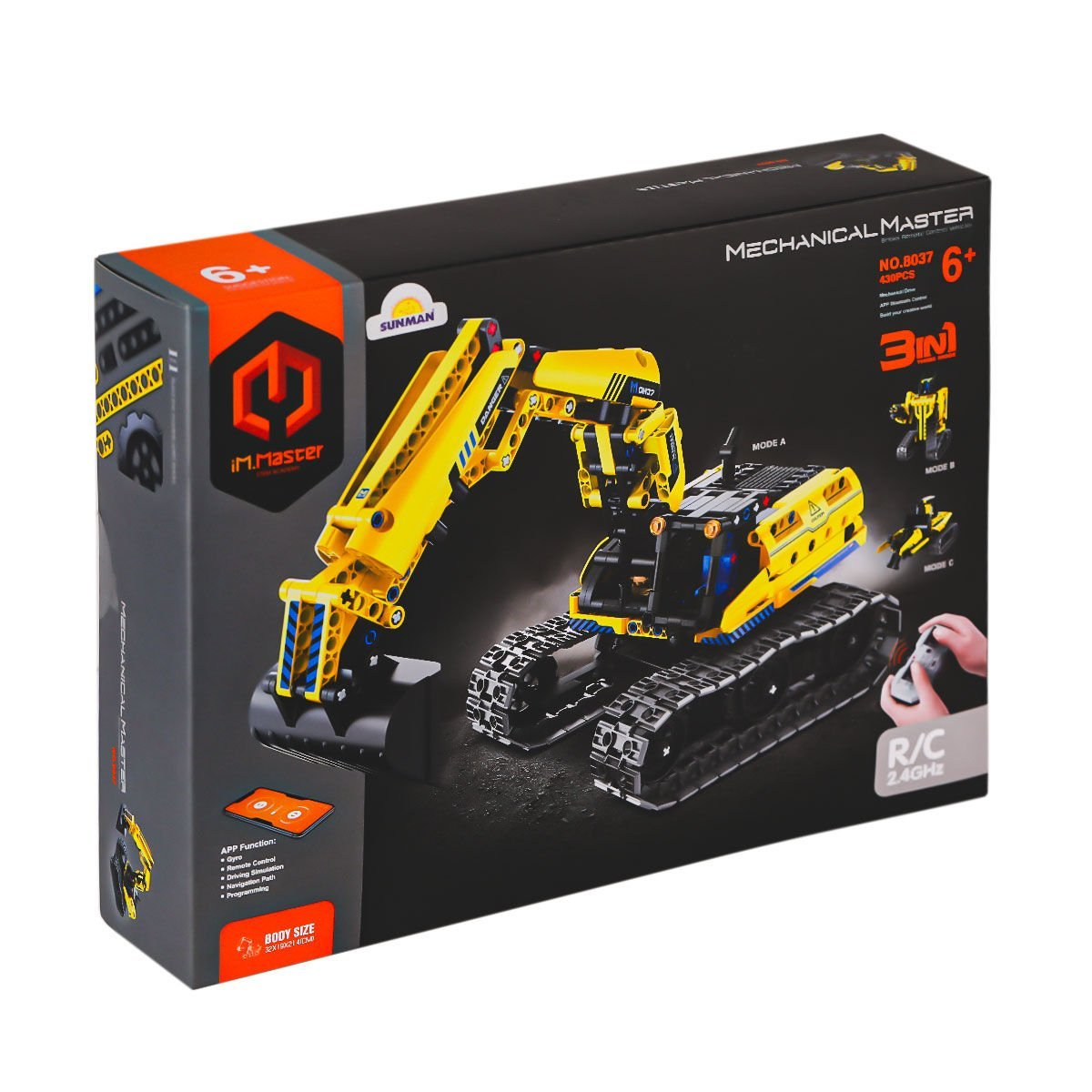 8037 IMM Kumandalı Master Blokları Kepçe 3ın1 430 Parça