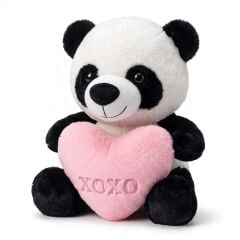 04086 Love Tasarımlı 60 cm Kalpli Panda Peluş Oyuncak