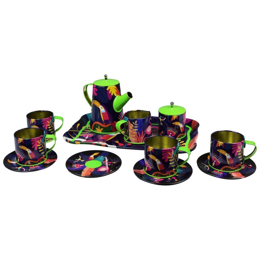 ATF-996-7A-10A 14 PRÇ.DESENLİ METAL ÇAY KAHVE-VRD