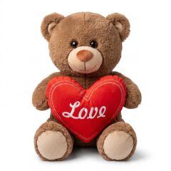 04031 Love Tasarımlı 45 cm Kalpli Ayıcık Peluş Oyuncak