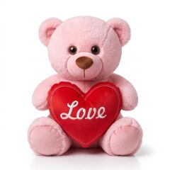 04031 Love Tasarımlı 45 cm Kalpli Ayıcık Peluş Oyuncak