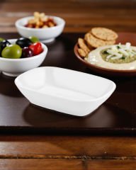 12'li Kırılmaz Hijyenik Meze ve Çerez Tabağı ThermoPlus 417 Kare Kayık 17x12 cm