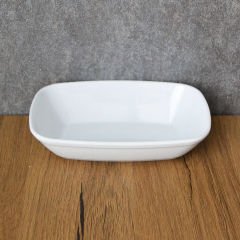 12'li Kırılmaz Hijyenik Meze ve Çerez Tabağı ThermoPlus 417 Kare Kayık 17x12 cm