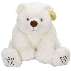 Sunman Beyaz 48 cm Peluş Kutup Ayısı - Yumuşacık Uyku Arkadaşı
