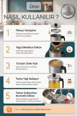 Kızartma Yağı Süzücü ve Yağ Saklama Kabı (Tasarruflu Yağ Ayırıcı)