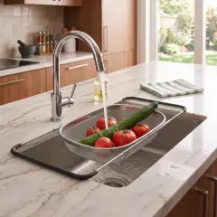 Ayarlanabilir Lavabo Süzgeci Evye İçi 304 Paslanmaz Çelik Kevgir Örgü Tel