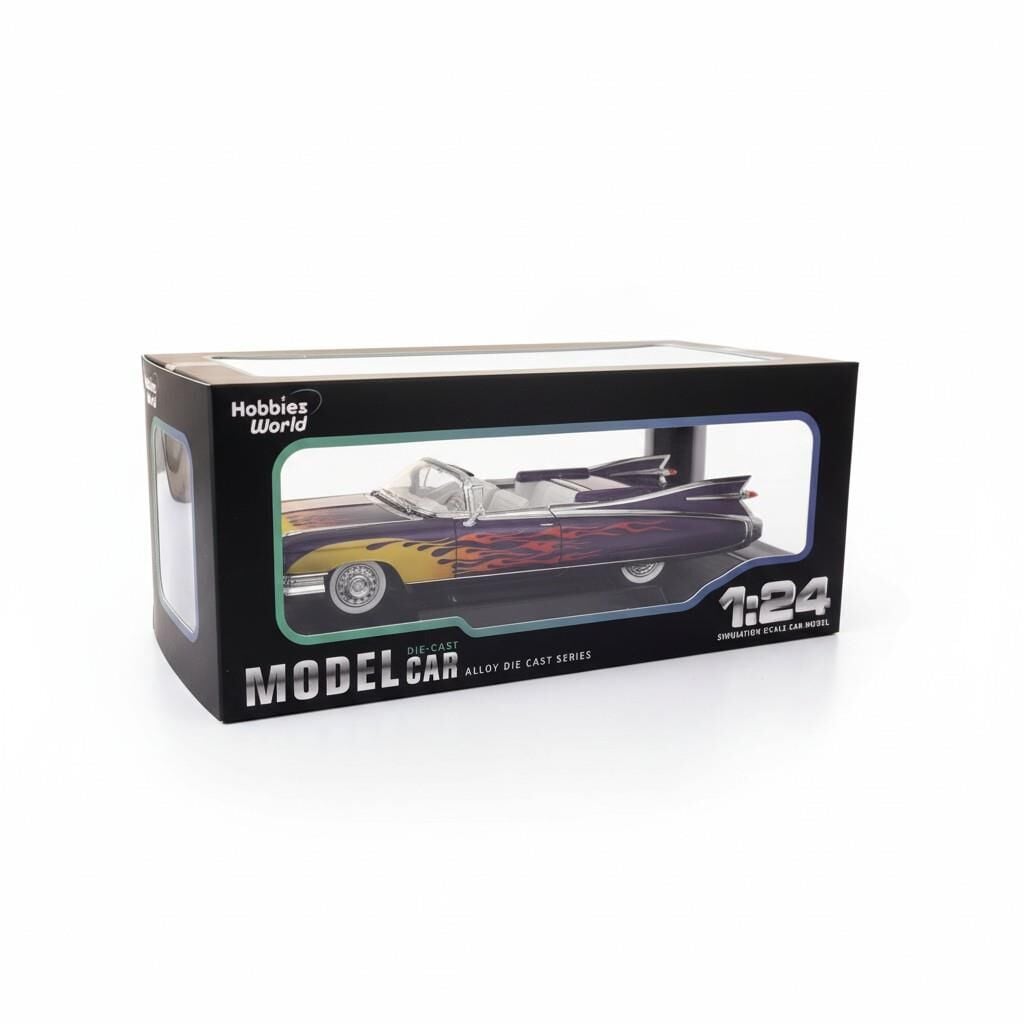1901-601A HOBB.WORL.1/24 CADİLLAC ELDORAD ALEV METAL MODEL ARABA