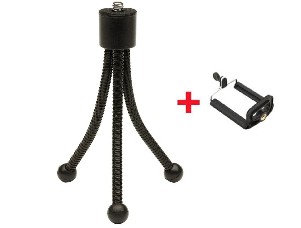 BUFFER® Mini Telefon Kamera Tripodu ve Kompakt Fotoğraf Makinesi Aparatı