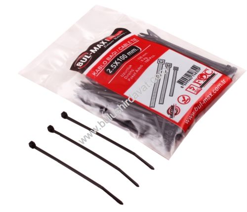 Bulmax 2,5*100 Sıyah Cırt Kelepce Bmx-4940 (5 Adet Gönderilir)