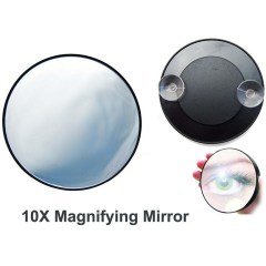 BUFFER® 10x Büyüteçli Vantuzlu Pratik Kullanışlı Makyaj Lens Traş Aynası