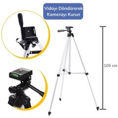 BUFFER® Profesyonel Fotoğraf Makinası Tripodu