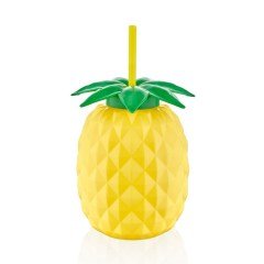BUFFER® Ananas Şekilli Pipetli Suluk Bükülebilir Pipetli Matara