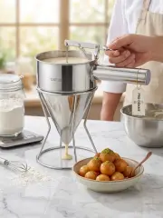 Ev Tipi Manuel Lokma Makinesi Yaylı Paslanmaz Çelik Manuel Lokma Tatlısı Dökme Aparatı 1250 ML