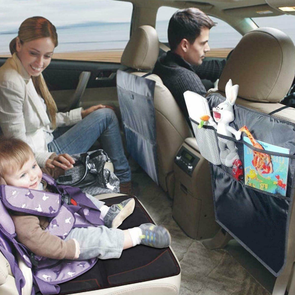 BUFFER® Araba Koltuk Arkası Koruyucu Yıkanabilir Kılıf Fileli Organizer