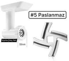 Sunny SN5KYMM02 Model Uyumlu Kıyma Makinesi Bıçağı, Paslanma 5 Numara Yedek Parça Bıçak
